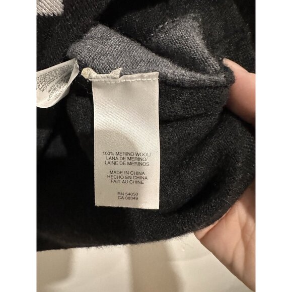 JONES NEW YORK 100% Merino Wool Argyle Vneck Preppy Sweater - Picture 4 of 4